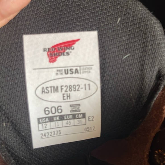 Red Wing Supersole 2.0 606 Men's 6'' Soft Toe Leather Work Boots Brown Size 12e2 - Picture 2 of 6